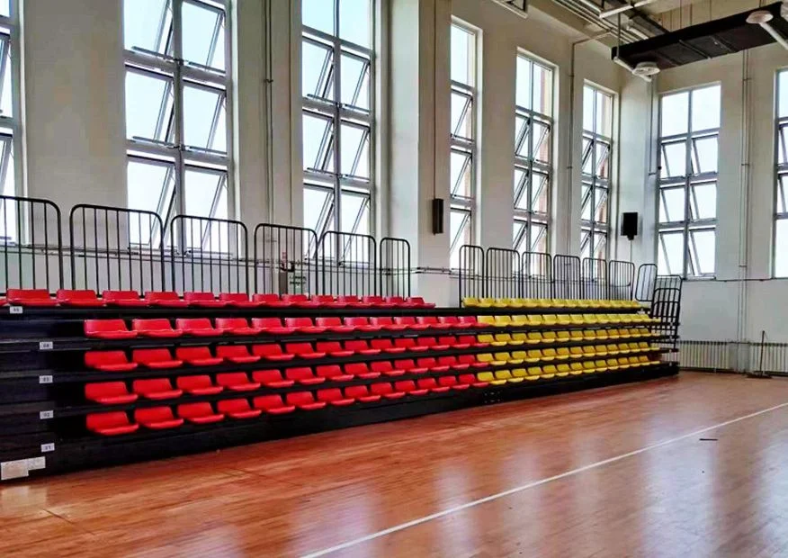 Galvanized Flooring LED Step Retractable Stadium Seating Movable
