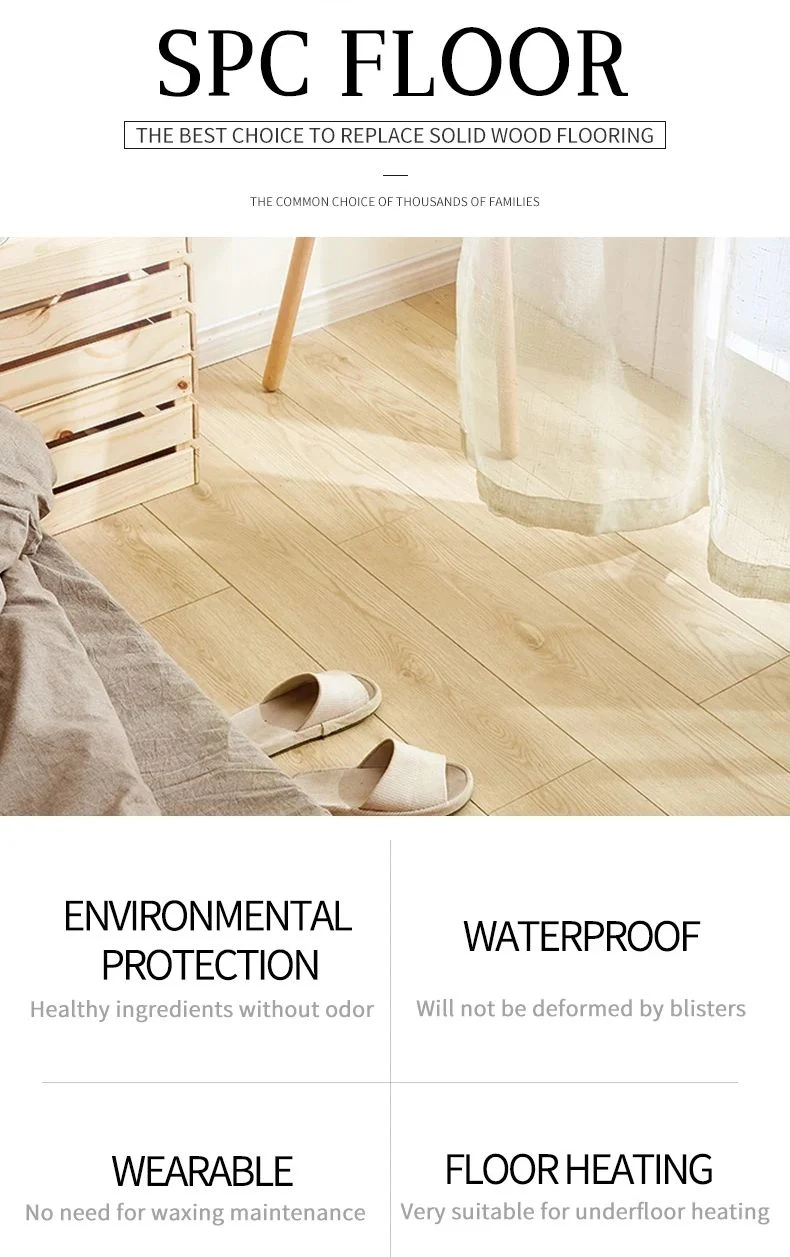 Luxury Waterproof Pure Virgin Material PVC Floor Tiles Vinyl Flooring Spc Floor Building Material