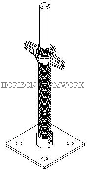 U-Head Jack for Scaffolding System for Construction Work