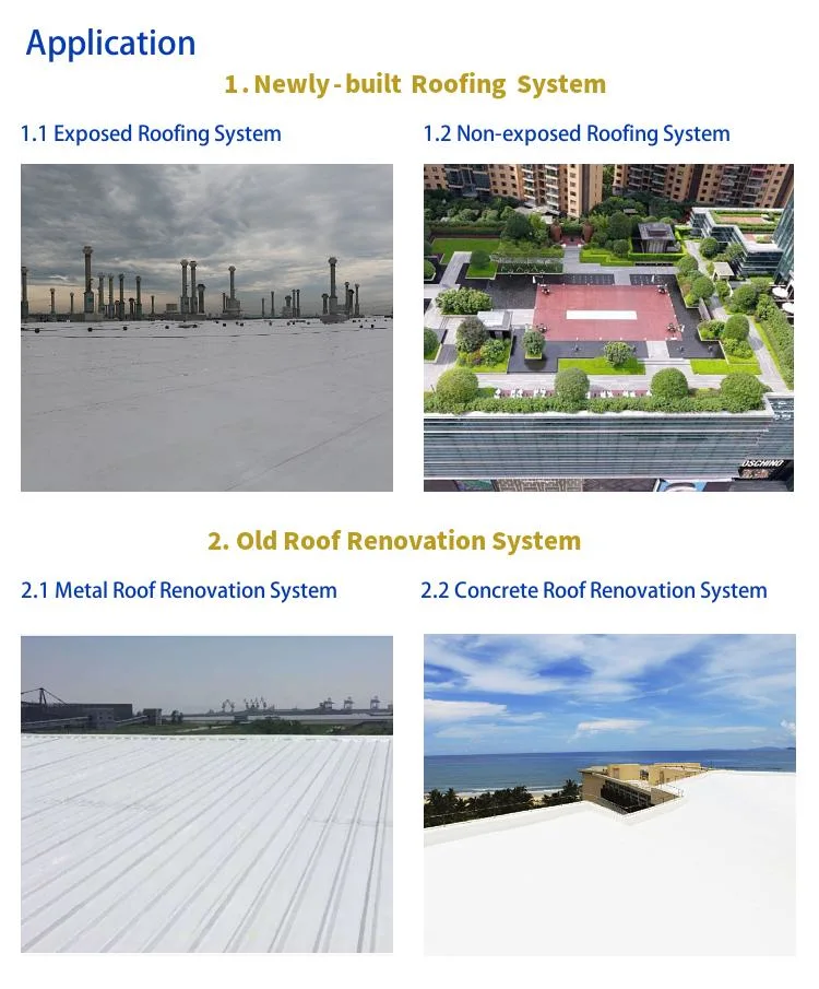 Roofing Membrane Tpo Waterproof Membrane CE FM Approved Waterproof Building Materials