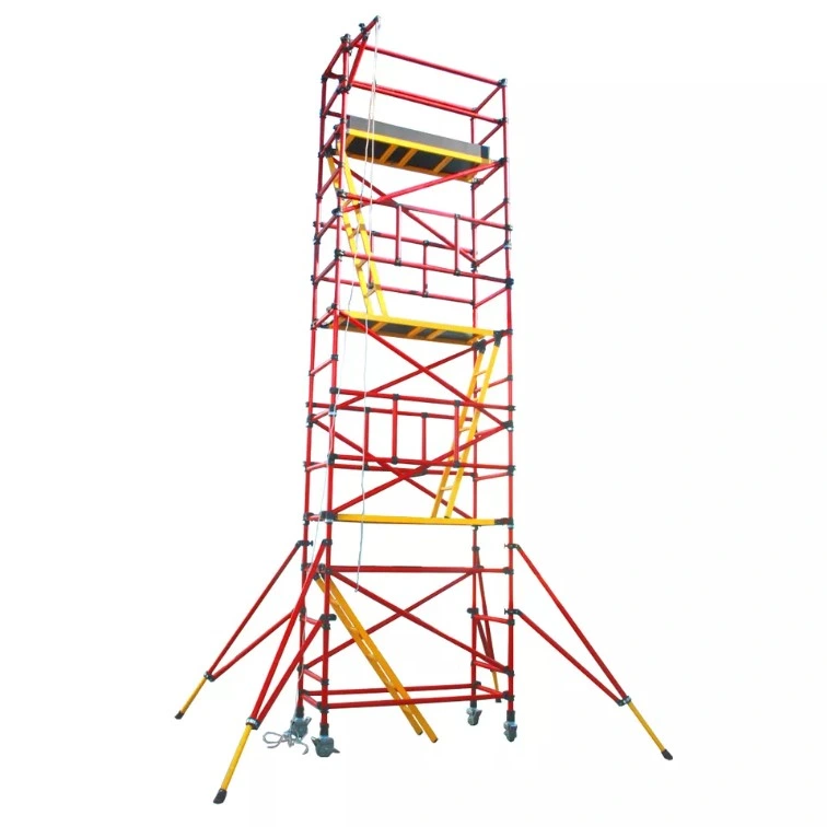 2m-18m ANSI Approved Fiberglass Mobile Narrow and Wide Span Tower Scaffolding