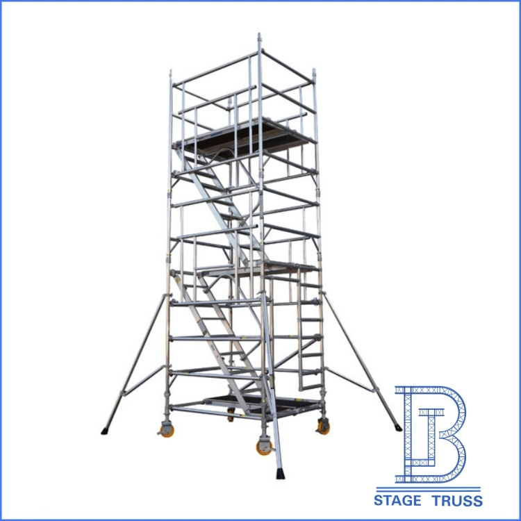 Portable Indoor and Outdoor Scaffolding System with Wheels