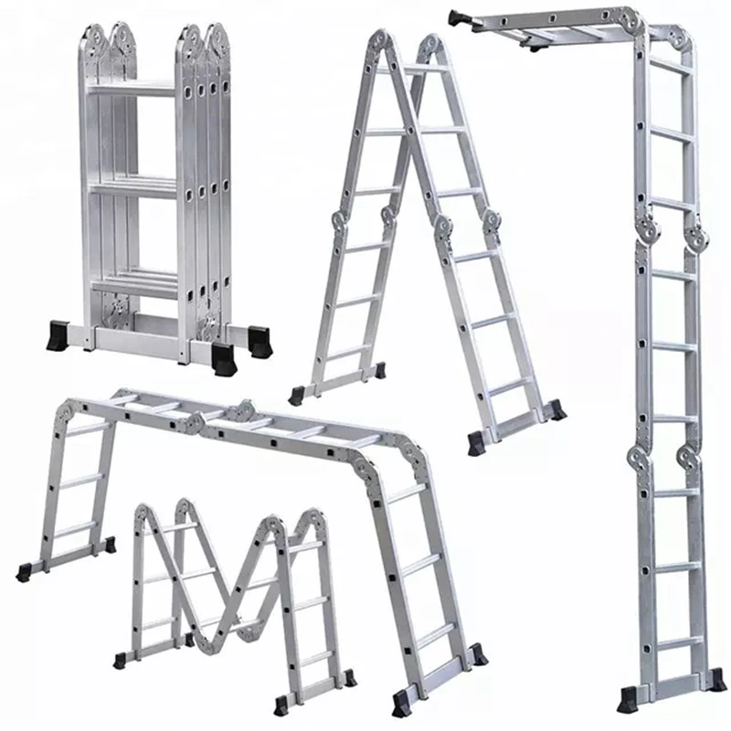 New Single Straight Folding Step Telescopic Aluminium Ladder