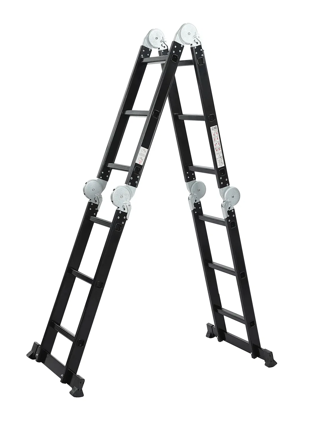 Lidl Retractable Working Platform Stairs Aluminium Telescopic Ladder En131