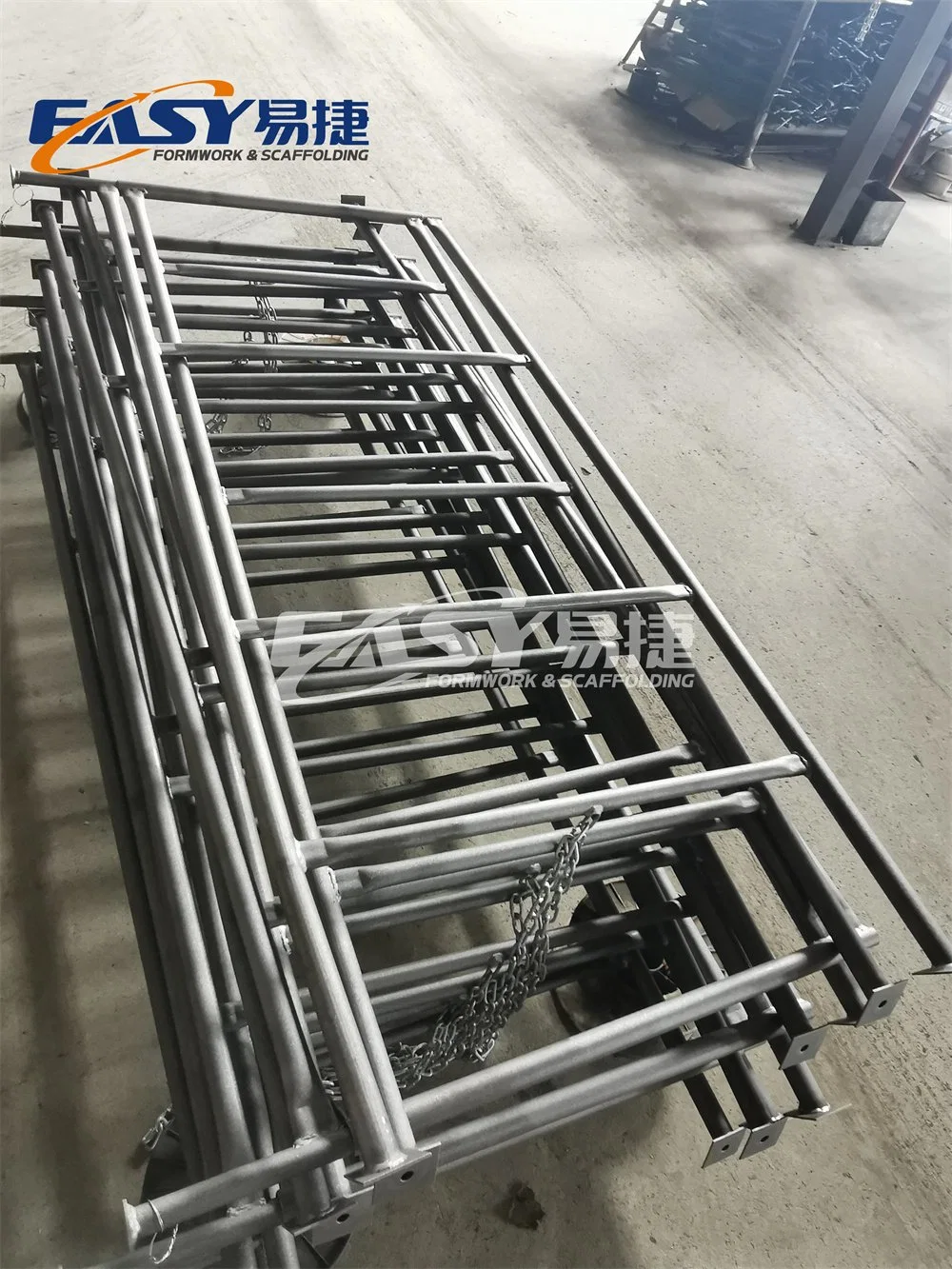 Easy Construction Building Material Galvanized Painted Steel a Folding Frame Scaffolding