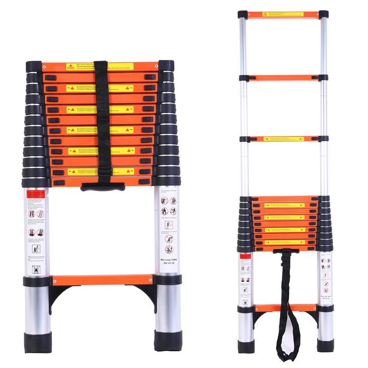 New Design 3.8m Aluminum Telescopic Ladder with En131 Certificate