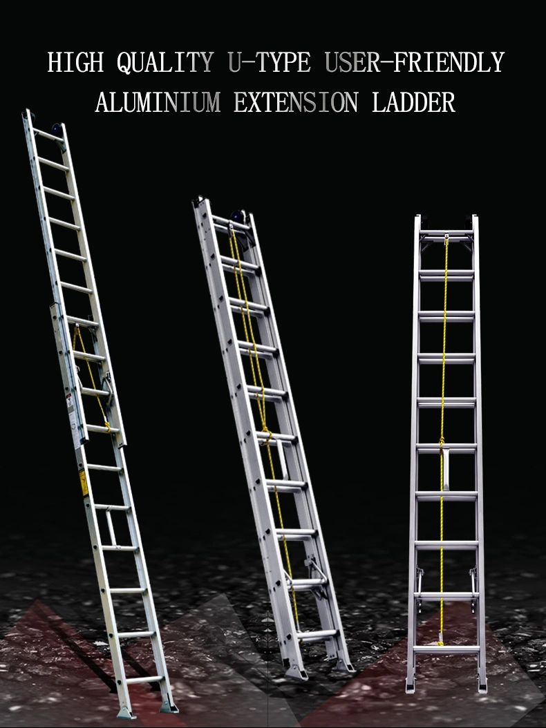 6m to 12m Aluminum&Aluminium Telescopic&Extension Firefighting Rope Ladder with 2*20step