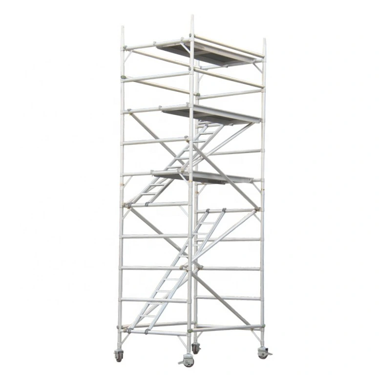 Dragonstage Outdoor Used Aluminium Climb Ladder Step-Stair Scaffolding Tower