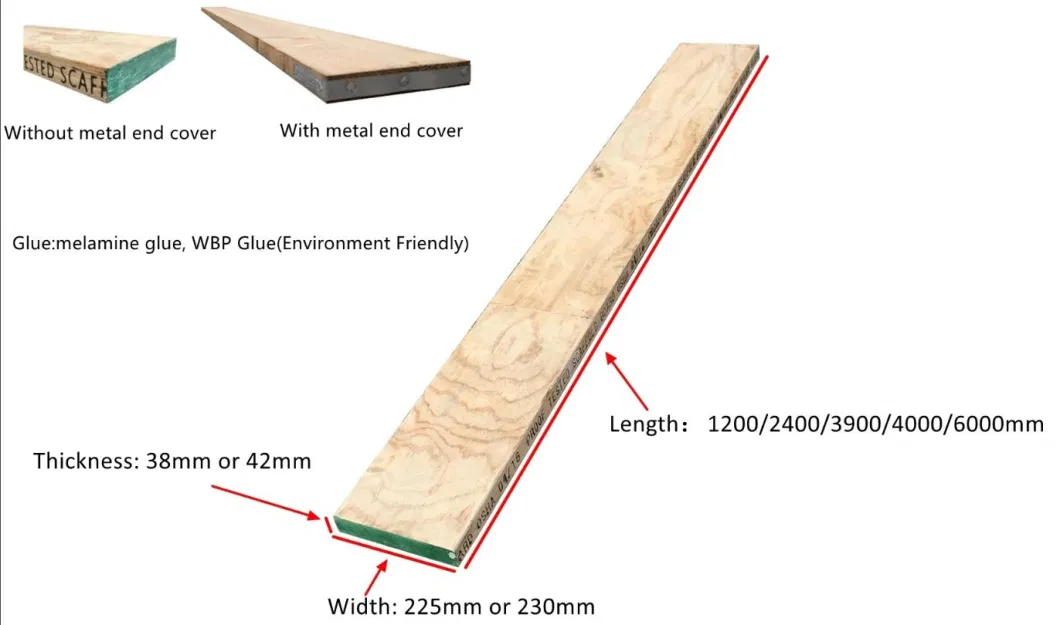 LVL Board Plywood Scaffolding Pine Wood Plank for Construction