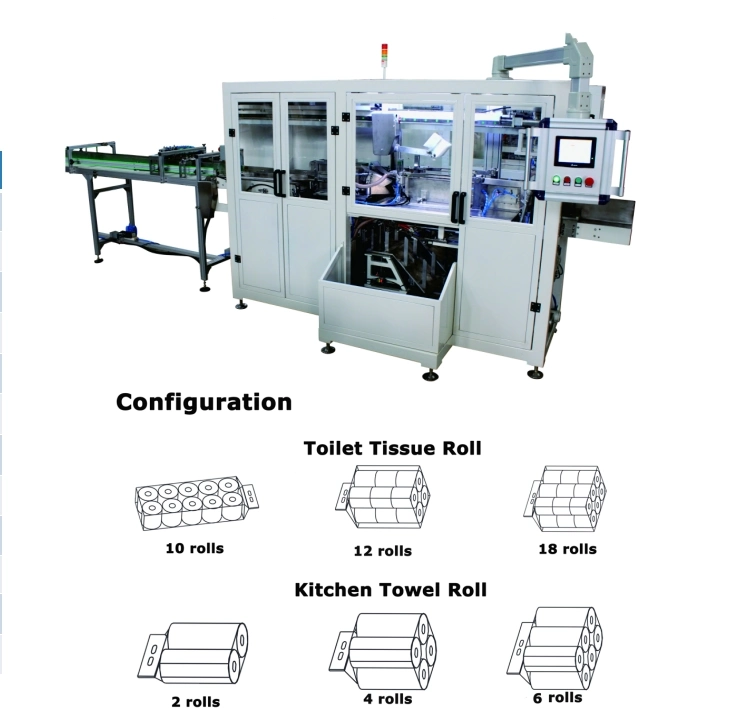 Rolls with Core and Coreless Bundler Toilet Roll Packaging Equipment