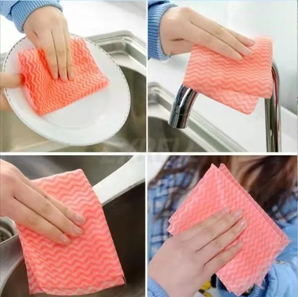 T Lazy Rag Non-Oil Printing Kitchen Non-Woven Cloth Wet and Dry Rag Disposable Non-Woven Cloth Rag