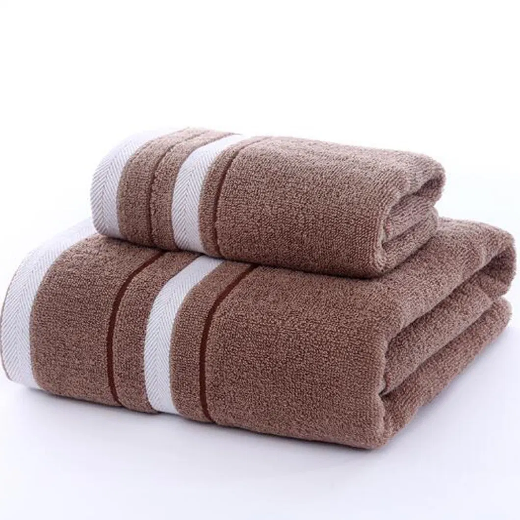 Wholesale Custom Logo 100% Cotton Hotel Hand Face Bath Towel Set