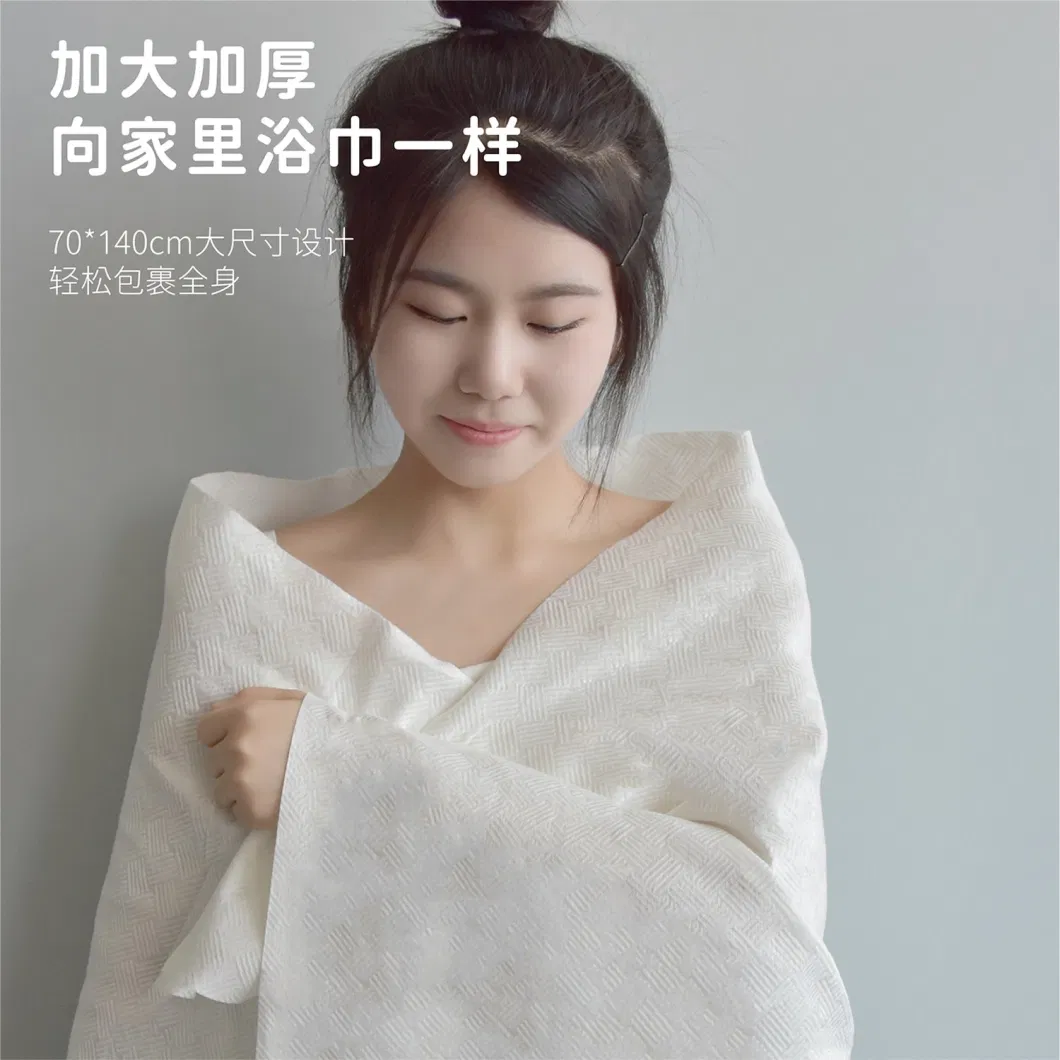 Shiquan-Customized 100% Bamboo Independent Packaging OEM Service Soft Portable Skin Towels Disposable Bath Towel