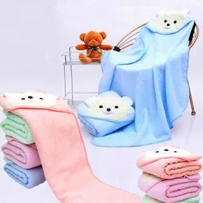Super Cute Bath Towel for Children Ultra Soft Hooded Towel