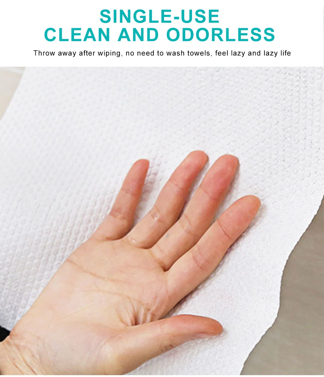Eco Friendly Disposable Bathroom Household Wet and Dry Wipes Roll Cleaning Absorbent Lazy Rag