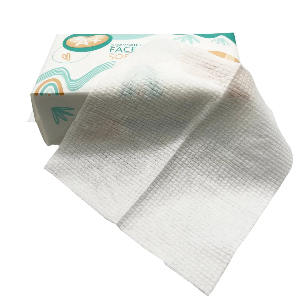 Wholesale Non-Woven Fabric Cotton Soft Facial Wet and Dry Disposable Face Towel