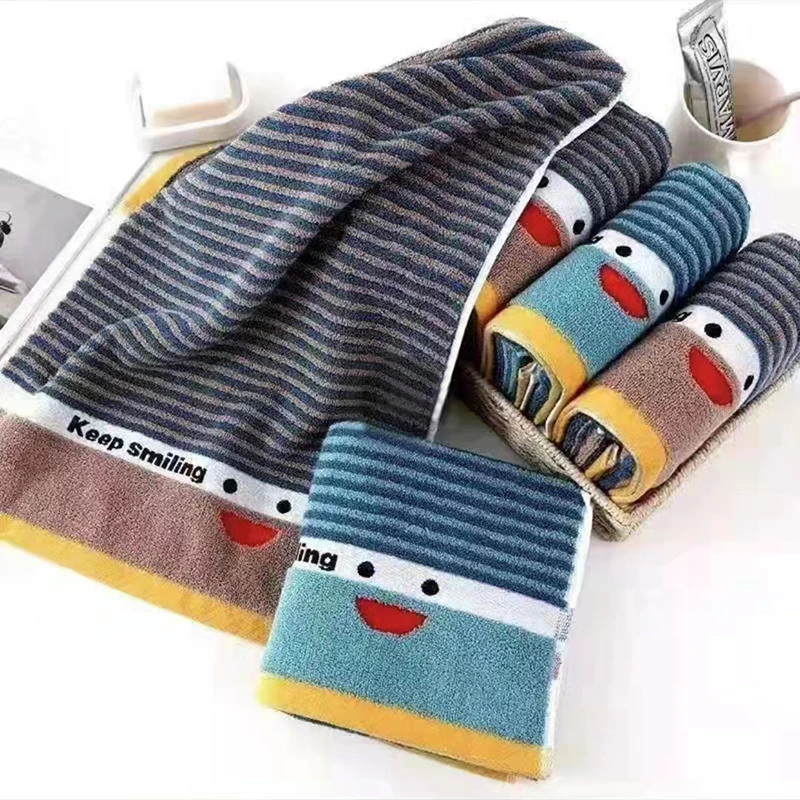 Wholesale Jacquard Cotton Bath Towel Good Quality Thick and Soft 100% Cotton Dyeing Hand Face Towel Sport and Gym Towel