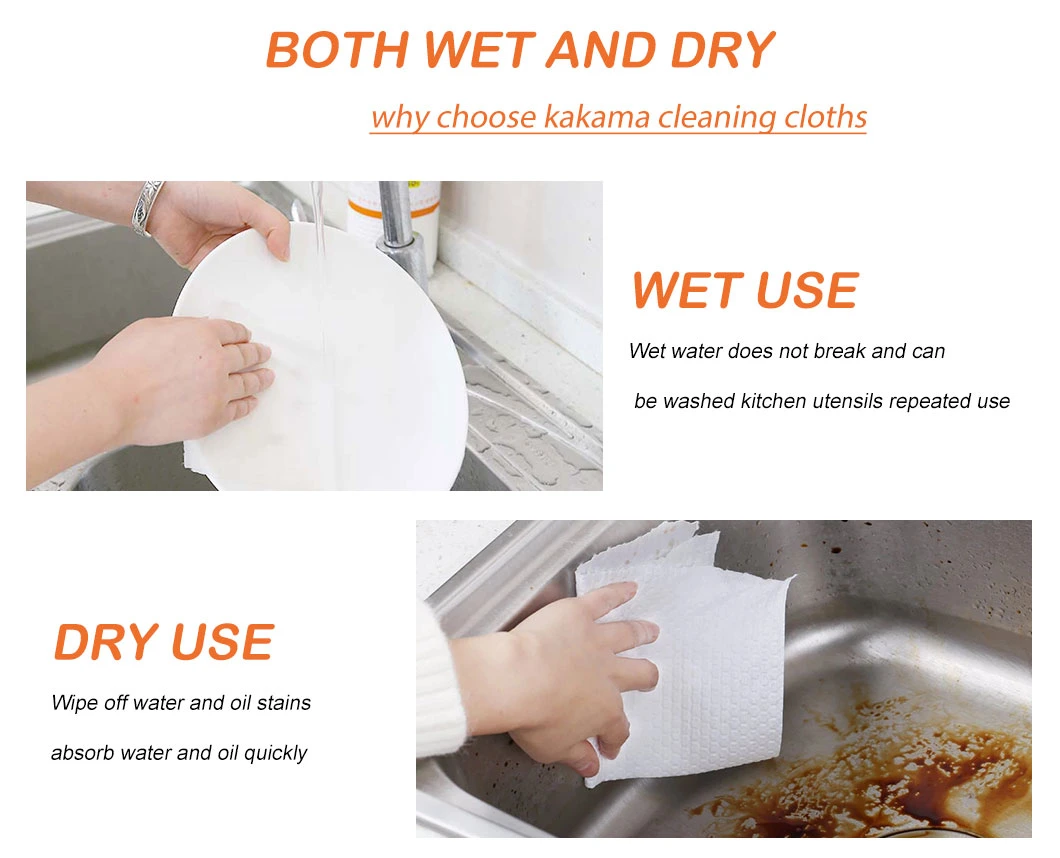 Super Water and Oil Absorption Disposable Dish Cloths for Household Cleaning Usage