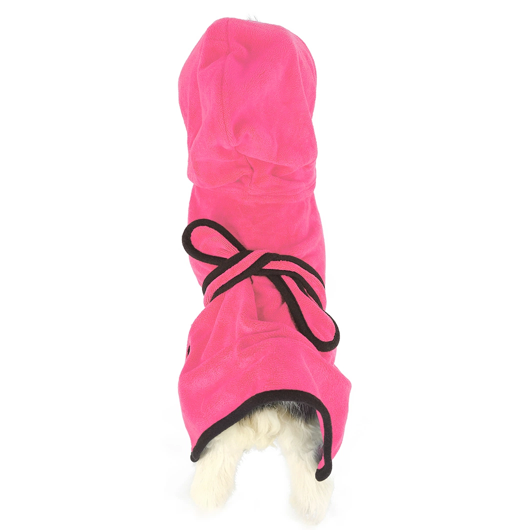 Wholesale Super Absorbent Soft Puppy Towel Robe Dog Cat Bathrobe Grooming Quick Drying Pet Product Dog Coat Towel for Large Dog