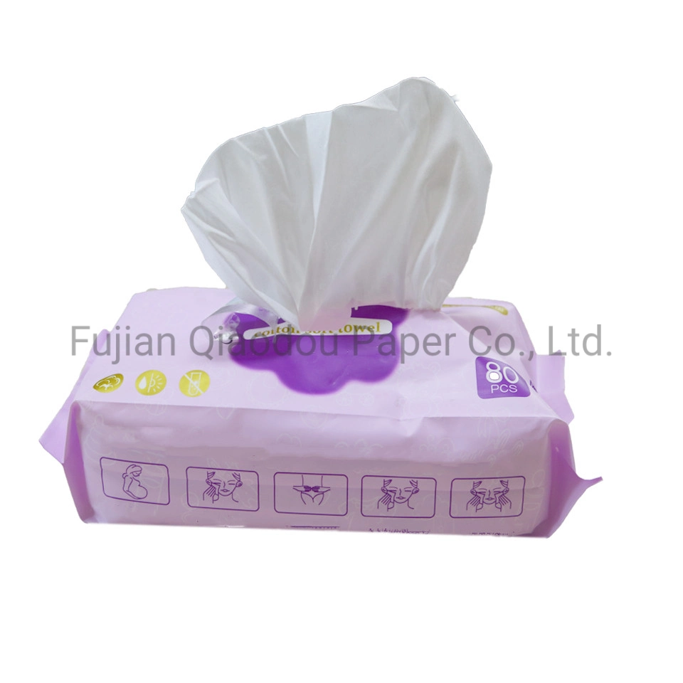 Portable Soft Body Shower Cleaning Nonwoven Cotton Disposable 80PCS Face Towel