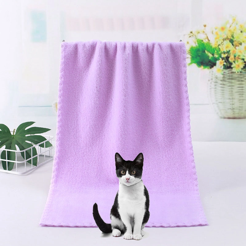 Custom Wholesale Cartoon Logo Bath Pet Towel Washable Quick Dry Absorbent Embroidered Print Microfiber Dog Towel