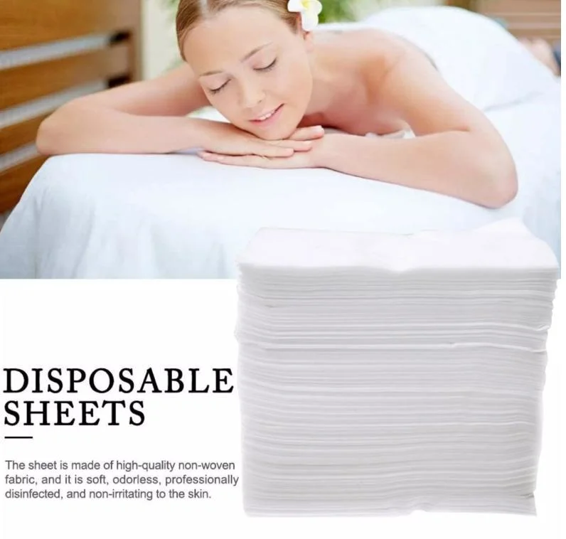 Disposable Non-Woven Sheet Salon Beauty Facial Bed Cover Roll for Waxing, Body Care