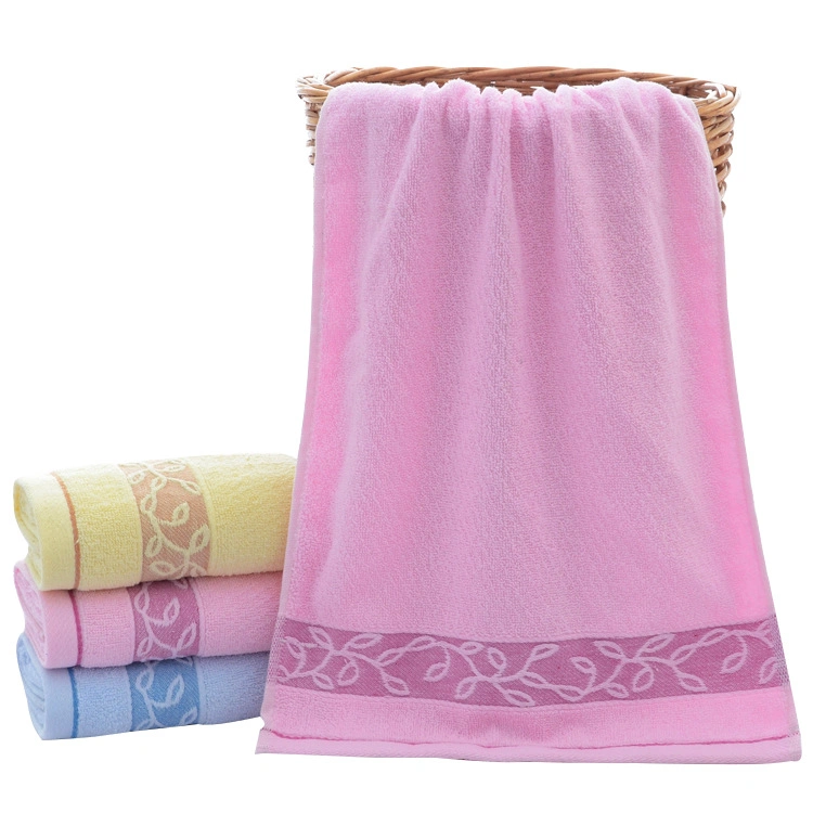 China Factory Wholesale Towel Bath 33X74cm Pure Color Face Towel Thick Luxury Soft 100% Cotton Hand Towel