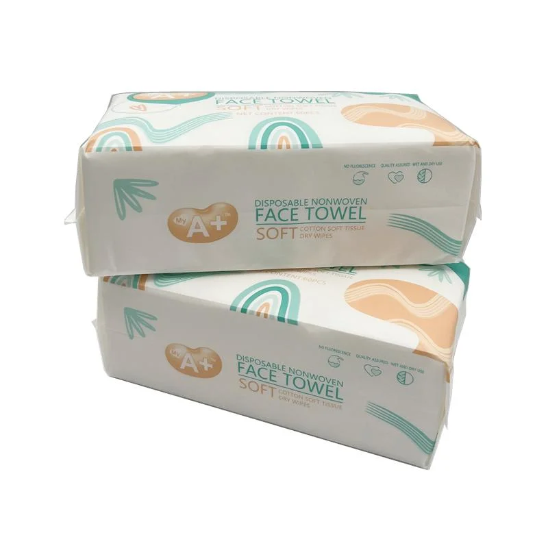 Spunlace Nonwoven Face Towel Paper Natural Cotton Facial Cleansing Tissue