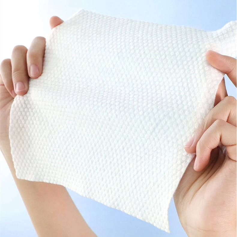 Good Quality 100% Organic Cotton Eco-Friendly Non Woven Disposable Face Towel for Human Skin
