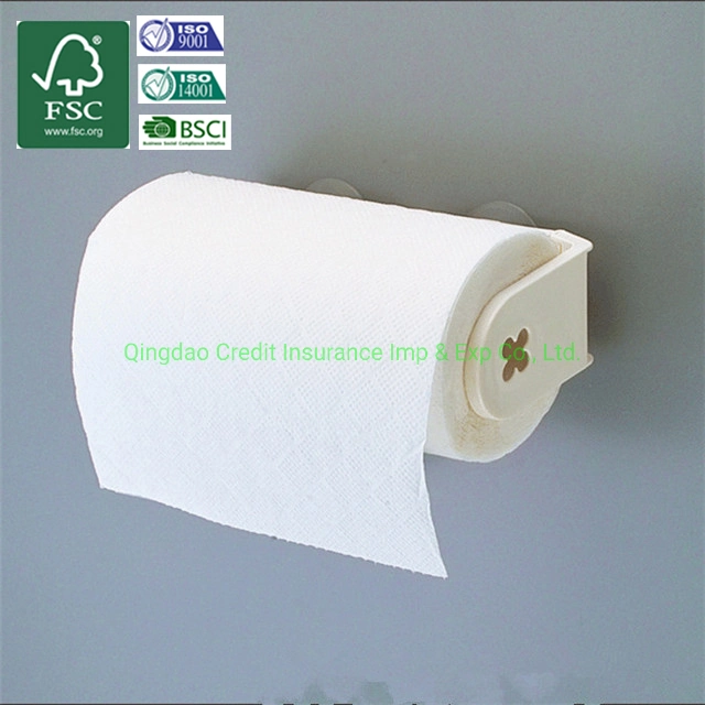 Eco-Friendly Plastic-Free White/Natural Color Bamboo Kitchen Paper Towel Roll