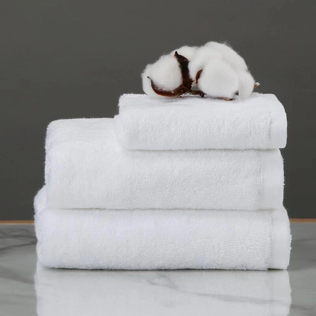 High Quality Wholesale Microfiber Hand Face Towels White Embroidery Hotel Bulk Bath Towel