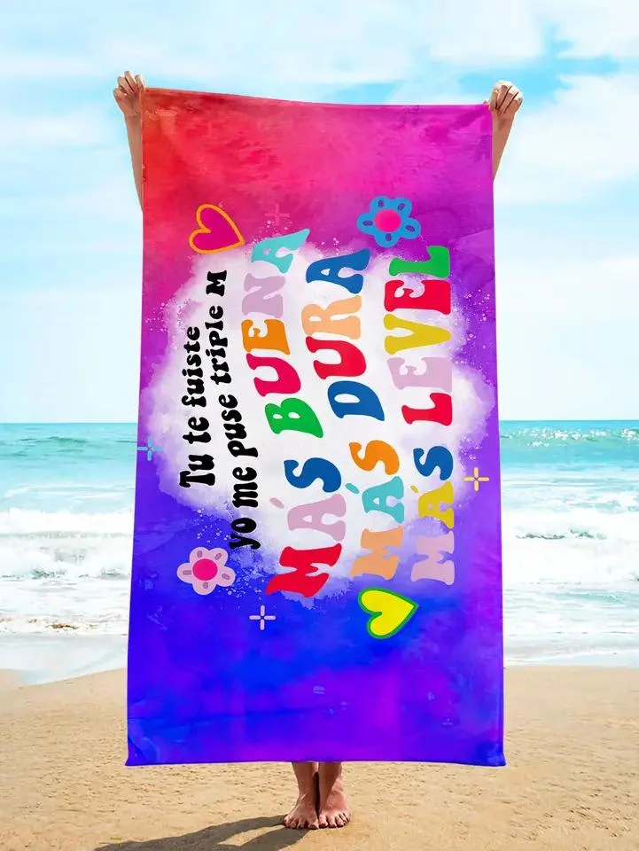 Hot Selling Soft Microfiber Comfortable Printed Customize Large Beach Towel