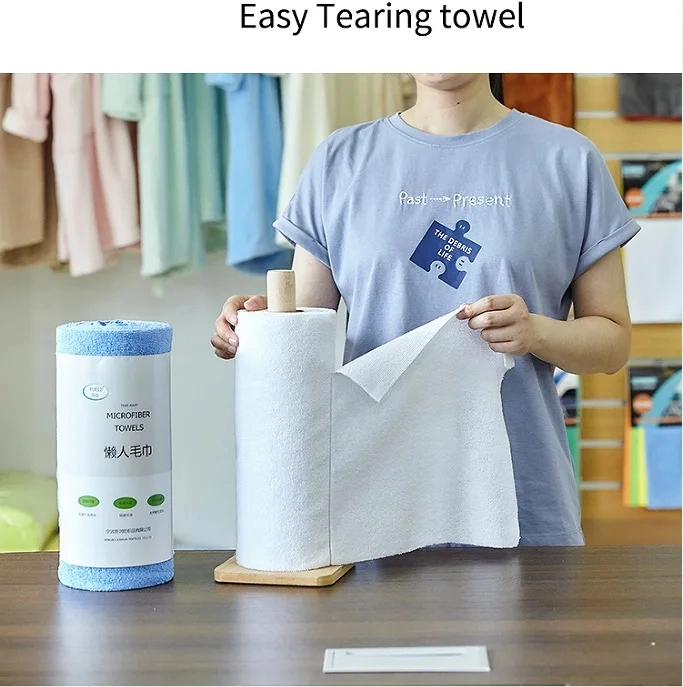 Small Size Tear off Dish Rags Roll Absorbent Car Towels Disposable Kitchen Cleaning Cloths
