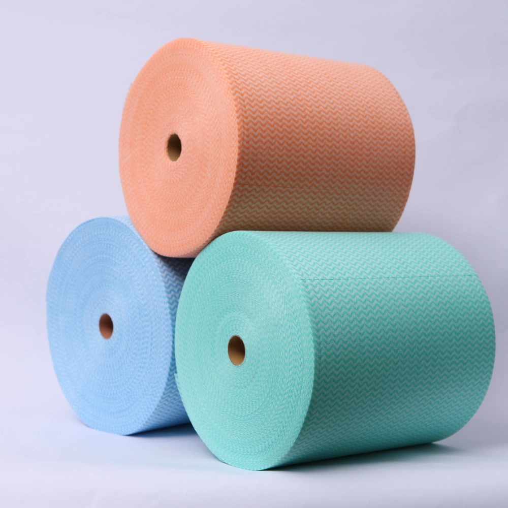 Spunlace Non Woven Fabric Dry Wipes Cleaning Fabric Jumbo Roll for Cleaning Purpose
