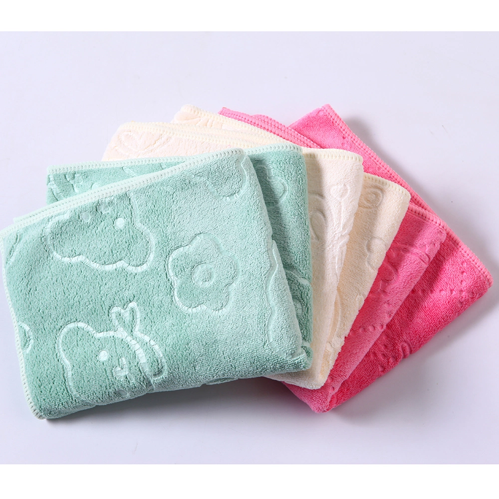 40X40cm 35X75cm Custom Pack 300GSM 400GSM 500GSM Soft Makeup Remover Facial Cleaning Wash Cloths Weft Knitting Microfiber Face Towel