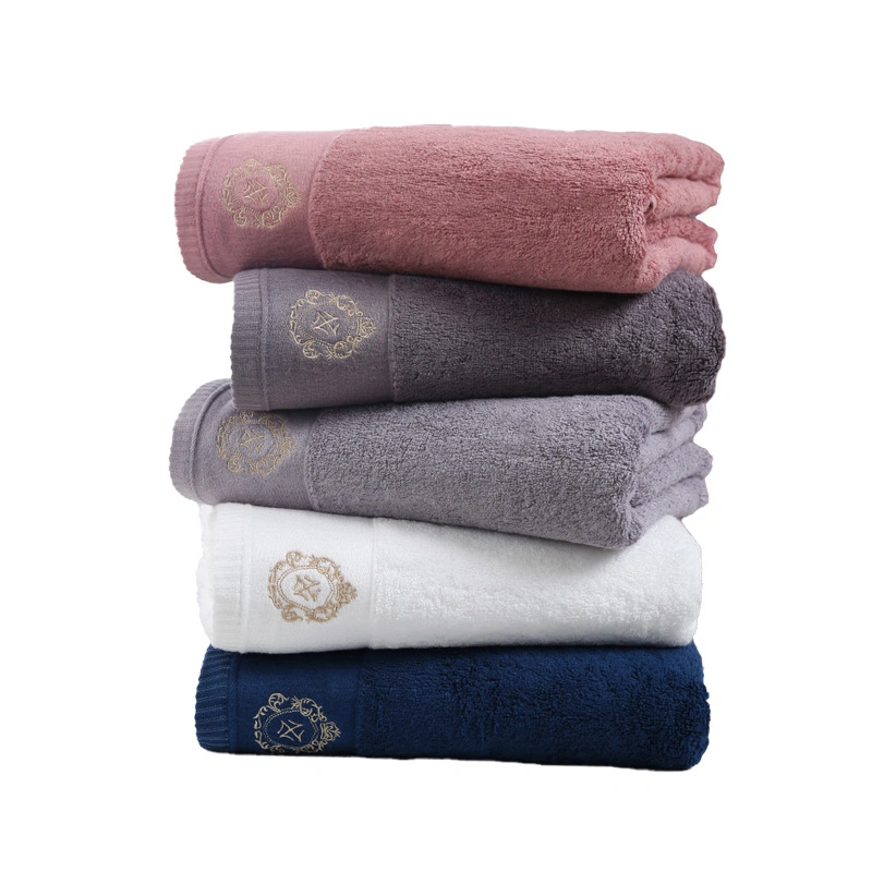 Bamboo Fiber Towel Embroidery Logo Plain Face Towel