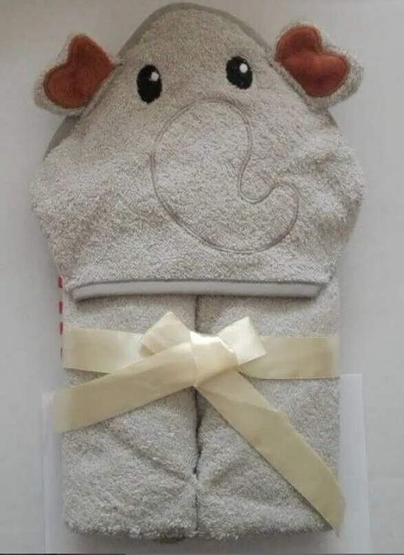 Ultra Soft and Absorbent Cloud Touch Cotton Hooded Bath Towels with Unique Bear Ear Design