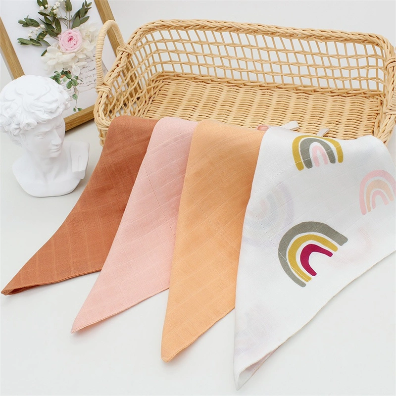 Soft Muslin Baby Washcloths Bibs for Newborn with Sensitive Skin Bamboo Face Towels