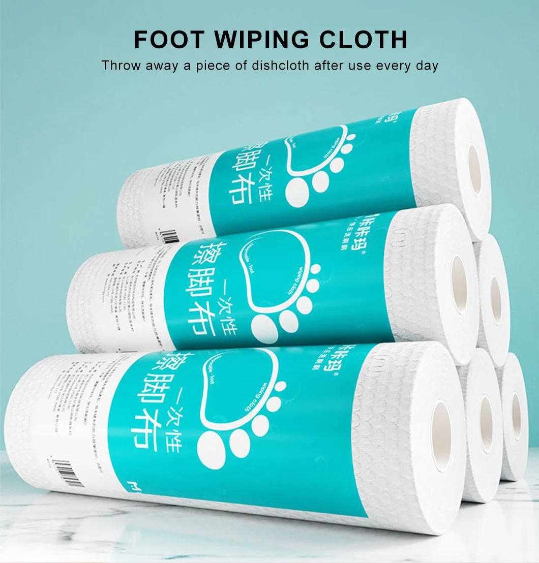 Eco Friendly Disposable Bathroom Household Wet and Dry Wipes Roll Cleaning Absorbent Lazy Rag