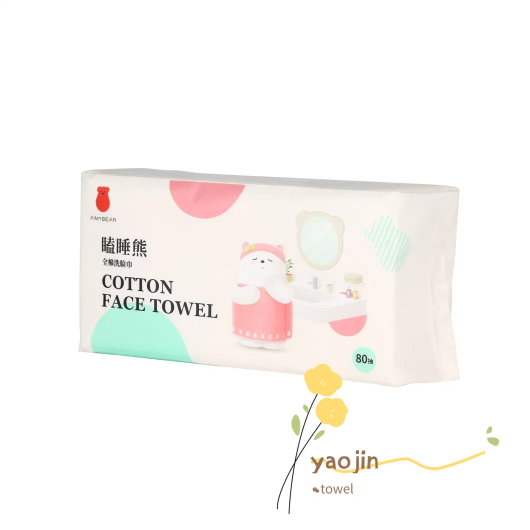 China Disposable Cotton Tissue Soft Touch Dry Wet Facial Towel Wholesale Price 100% Natural Cotton Tissue