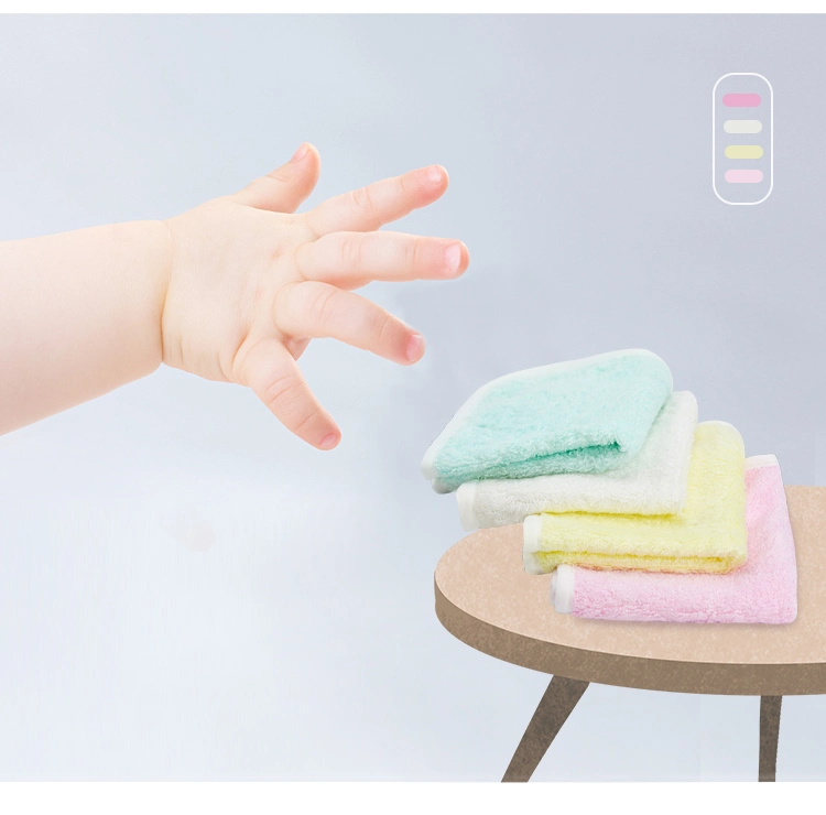 Anti Bacteria Extra Absorbent Bamboo Cotton Baby Face Towel Girls