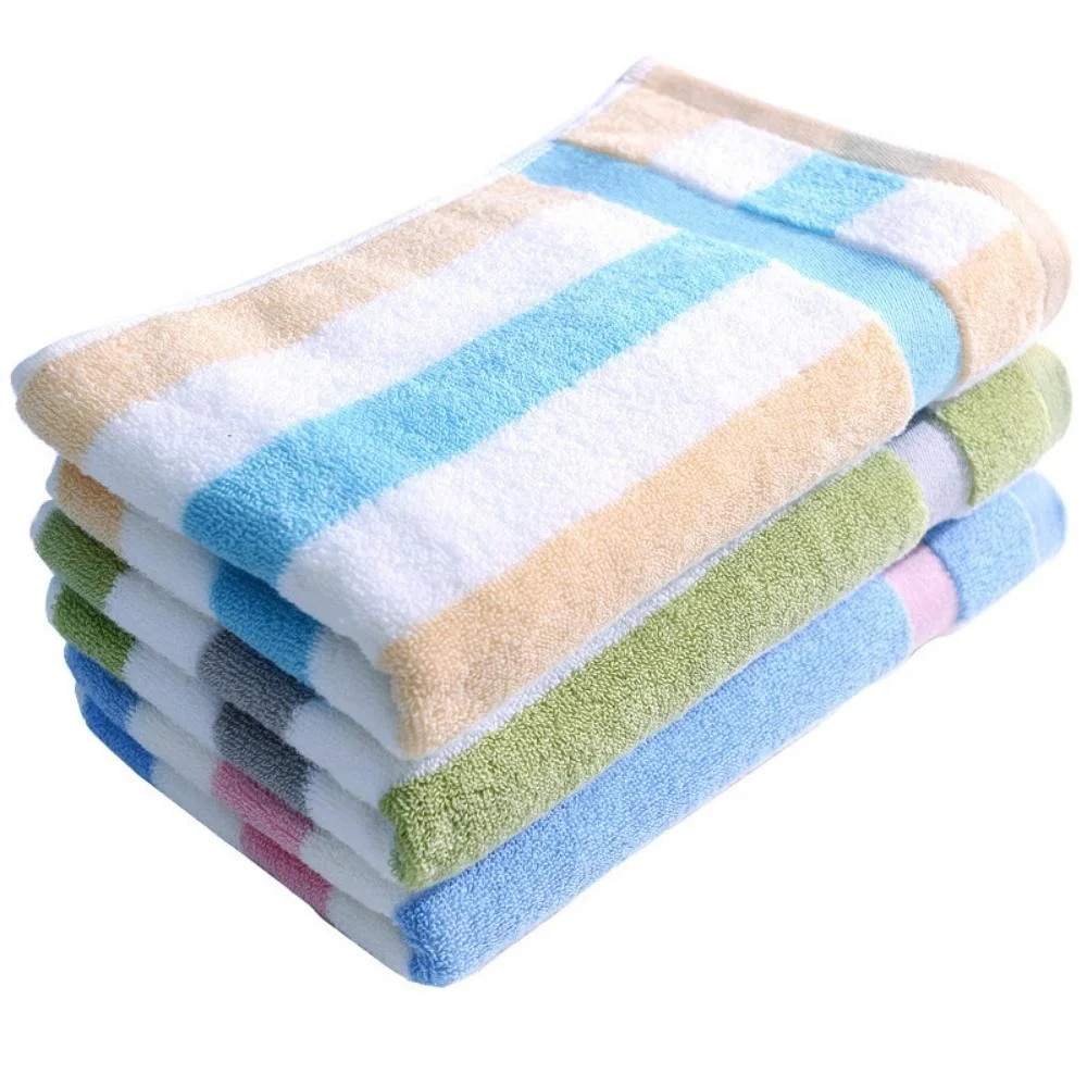 Face Hand Hair Bath Towel Plaid Stripe Cotton Soft Ci20758