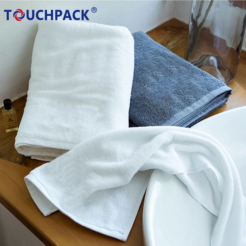 100% Cotton White Customized Size Bath Face Hand Towel Set