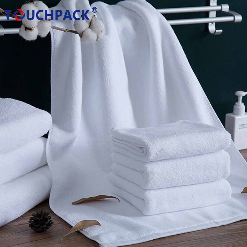 100% Cotton White Customized Size Bath Face Hand Towel Set
