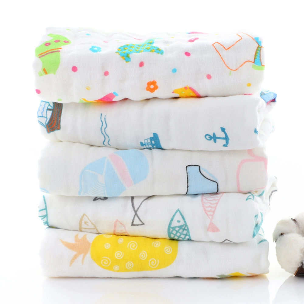 Personalised Patterns Printed High Density Six-Layer Soft Cotton Gauze Towel for Children
