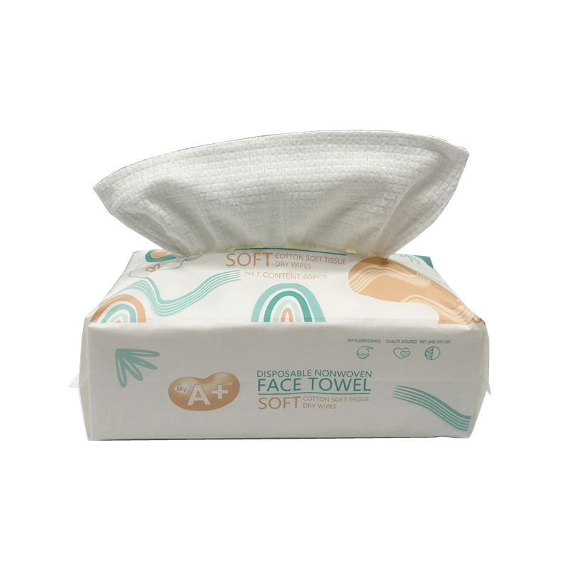 Spunlace Nonwoven Face Towel Paper Natural Cotton Facial Cleansing Tissue