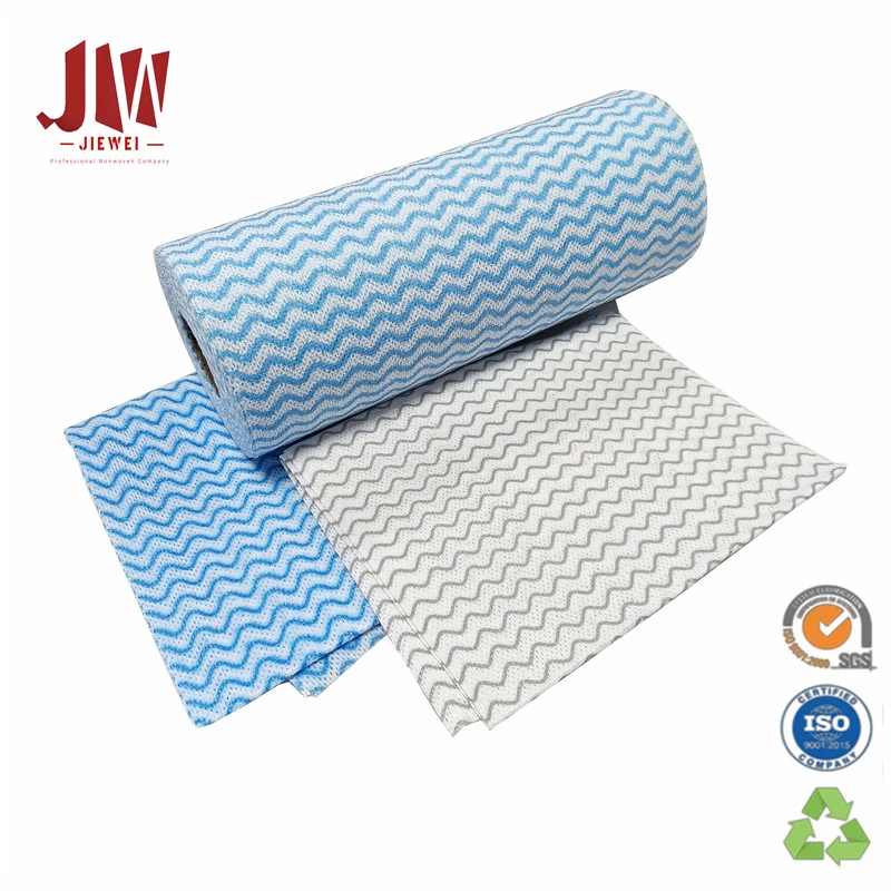 Jiewei Supply Cleaning Towels Household Cleaning Wipe Cloth Dishcloth Washable Kitchen Paper Towels Roll