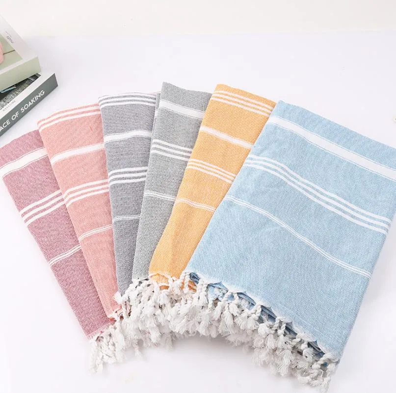 New Design Custom 100% Turkish Cotton Pink Beach Towels Wholesale Soft Quick Dry for Beach