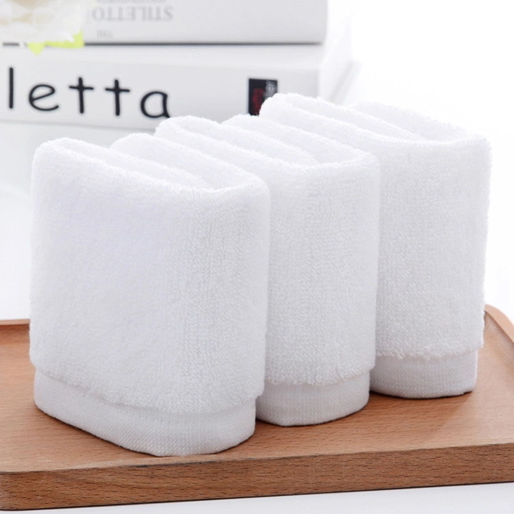 SPA Hotel Customized Embroidered Custom Logo 100% Cotton White Set Towels