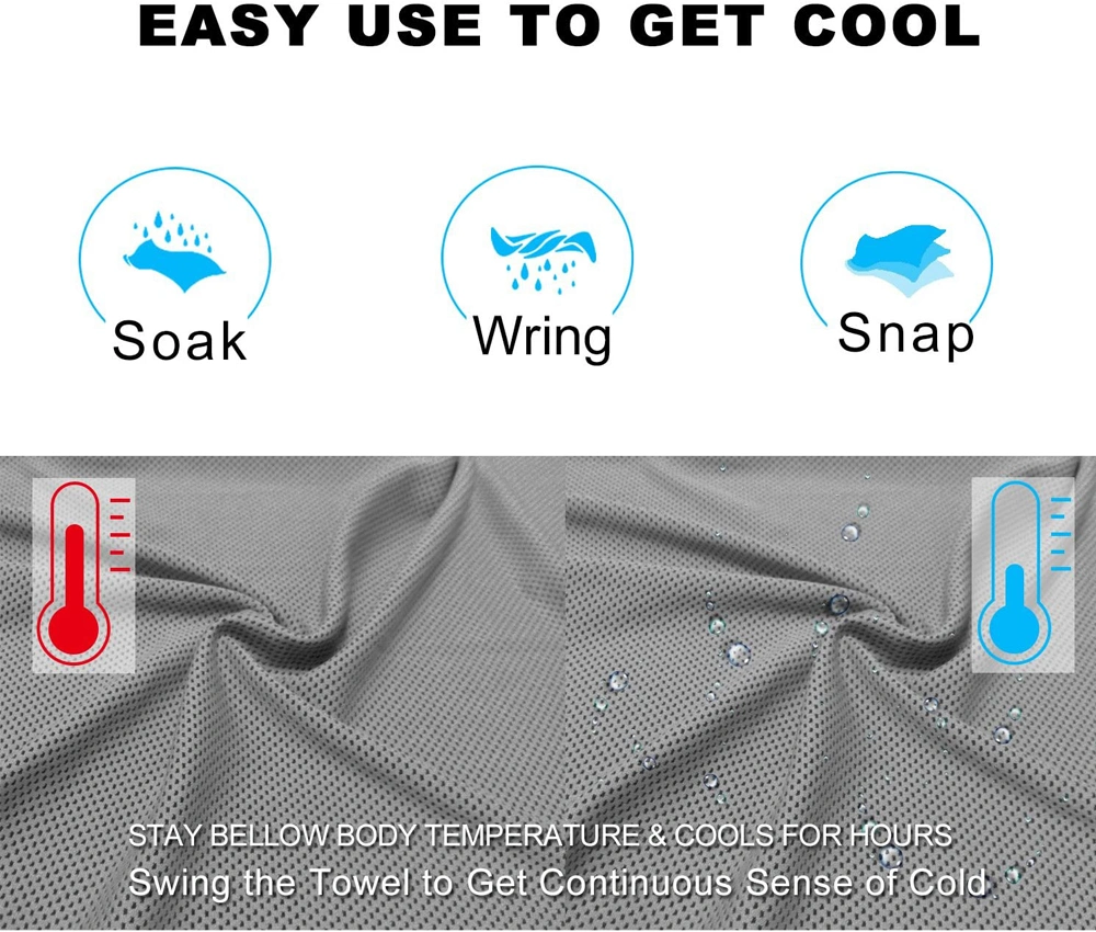 Ice Towel Cold Running Cheap Price Cooling for Face Chilly Towels Microfiber Ice Sublimated Mesh Sport Towel